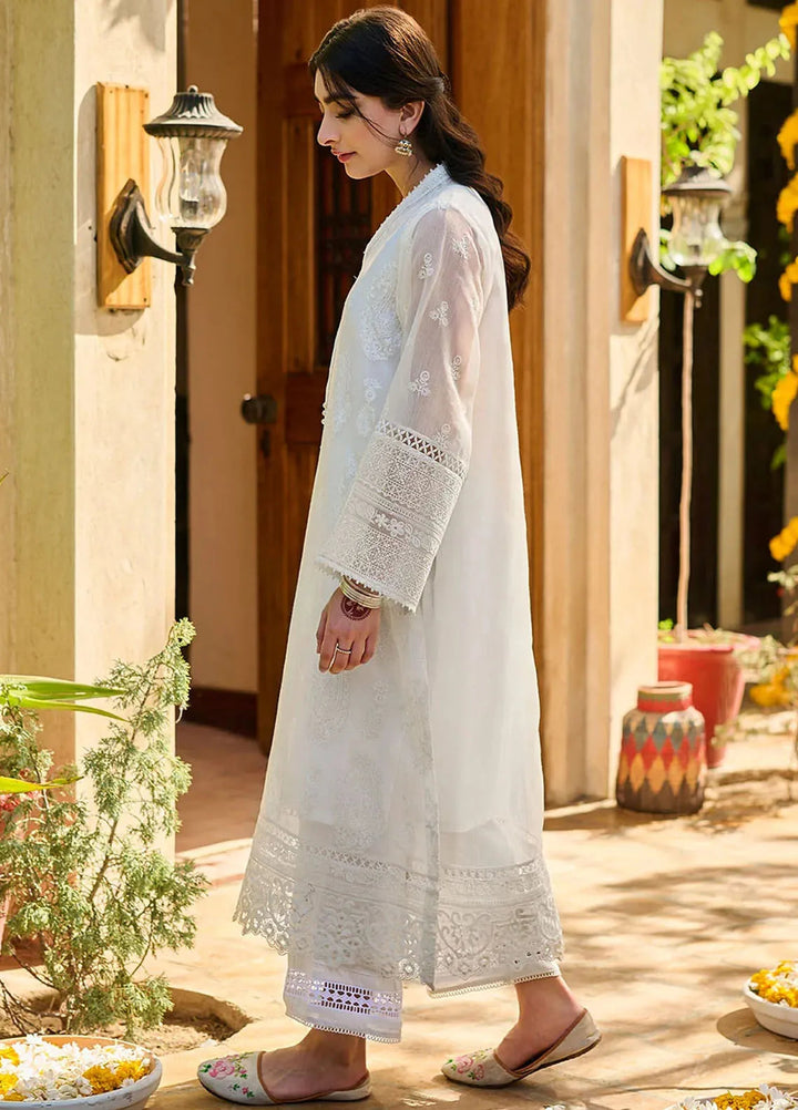 Dhanak Pret Embroidered Munar 2 Piece Suit SS24DA-2396 White