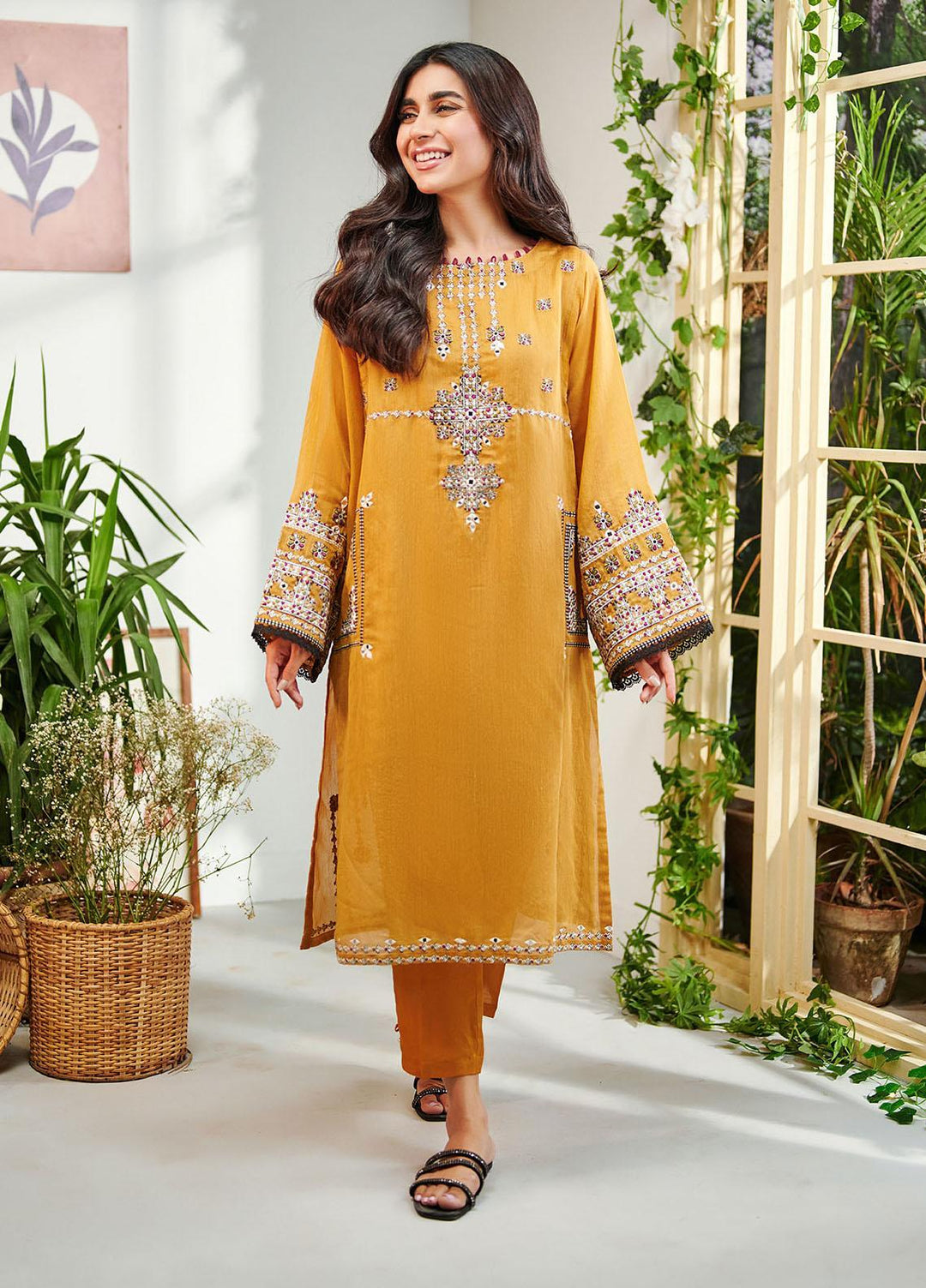 Dhanak Casual Pret Embroidered Cotton 2 Piece Suit DC-2008