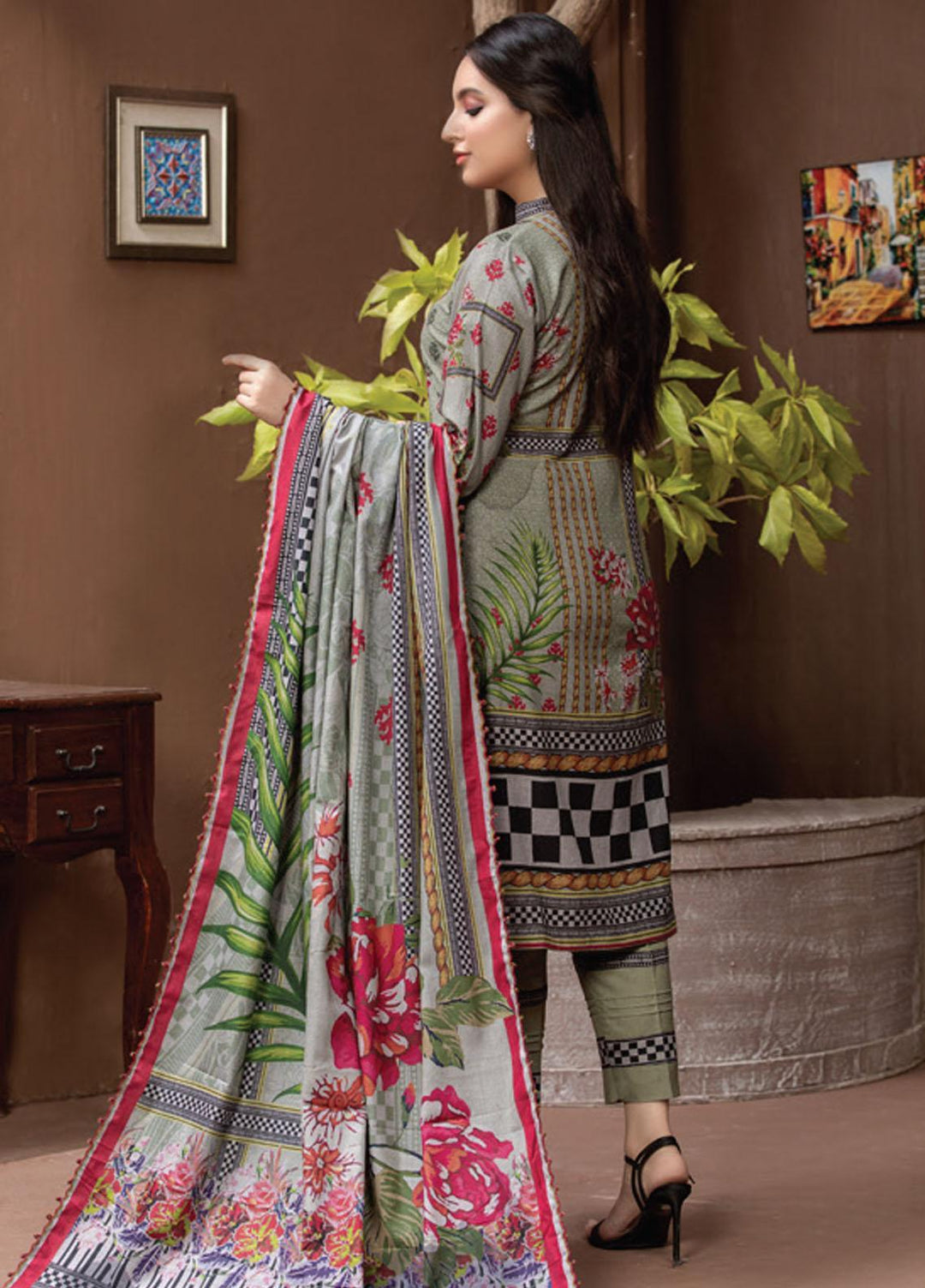 Dhanak by MTF Embroidered Dhanak Suits Unstitched 3 Piece MTF21DH D-06 - Winter Collection