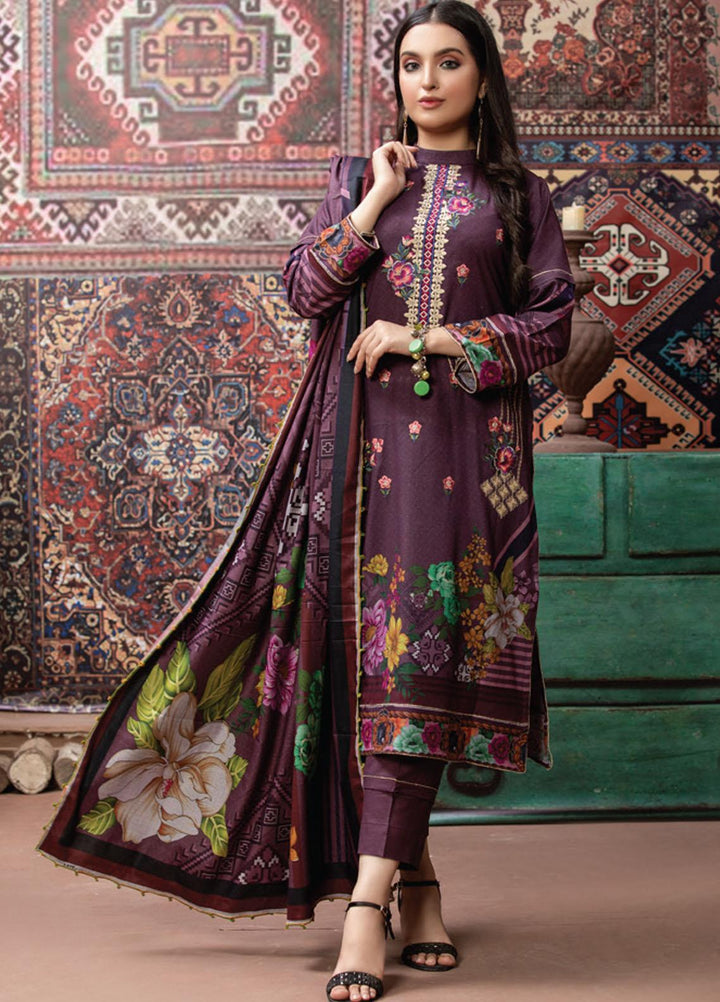 Dhanak by MTF Embroidered Dhanak Suits Unstitched 3 Piece MTF21DH D-07 - Winter Collection