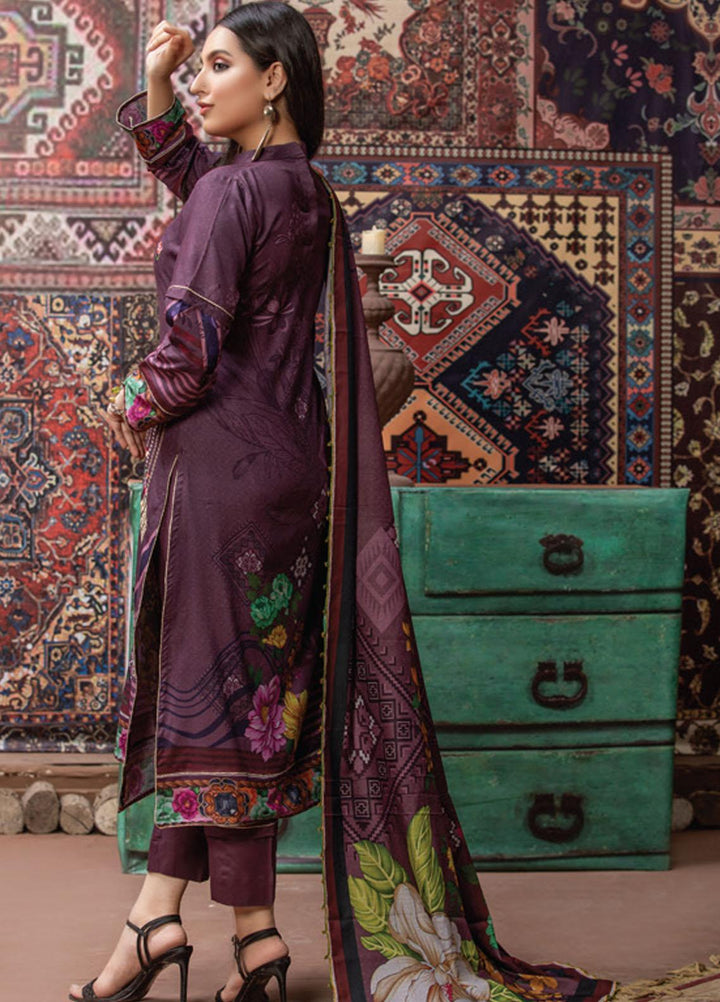 Dhanak by MTF Embroidered Dhanak Suits Unstitched 3 Piece MTF21DH D-07 - Winter Collection