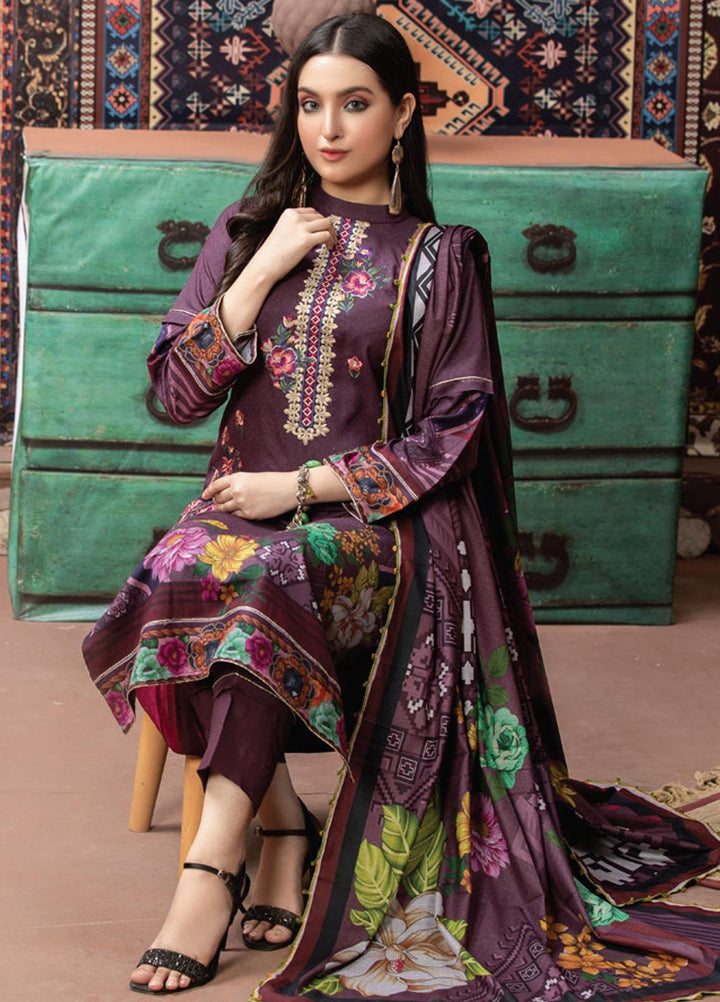 Dhanak by MTF Embroidered Dhanak Suits Unstitched 3 Piece MTF21DH D-07 - Winter Collection