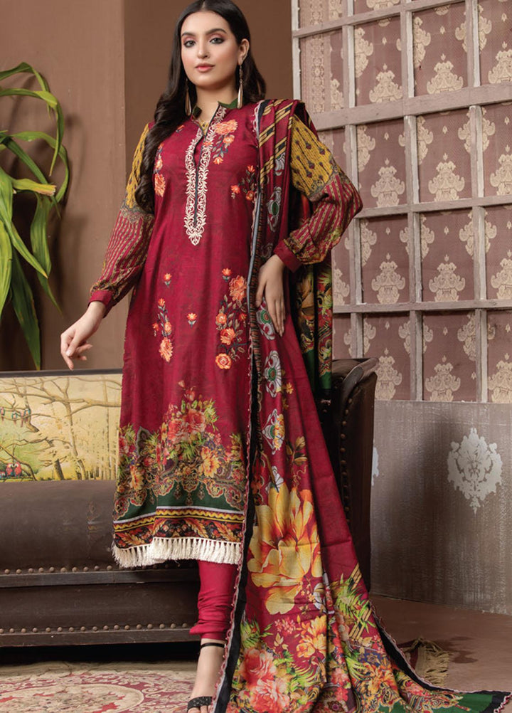 Dhanak by MTF Embroidered Dhanak Suits Unstitched 3 Piece MTF21DH D-08 - Winter Collection