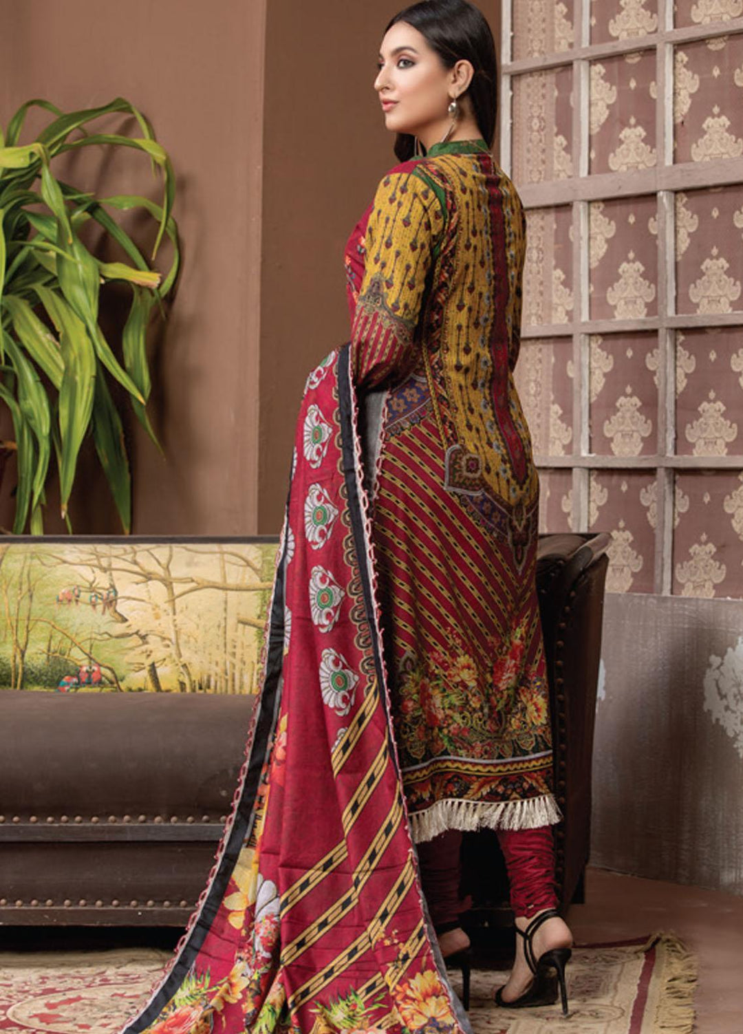 Dhanak by MTF Embroidered Dhanak Suits Unstitched 3 Piece MTF21DH D-08 - Winter Collection