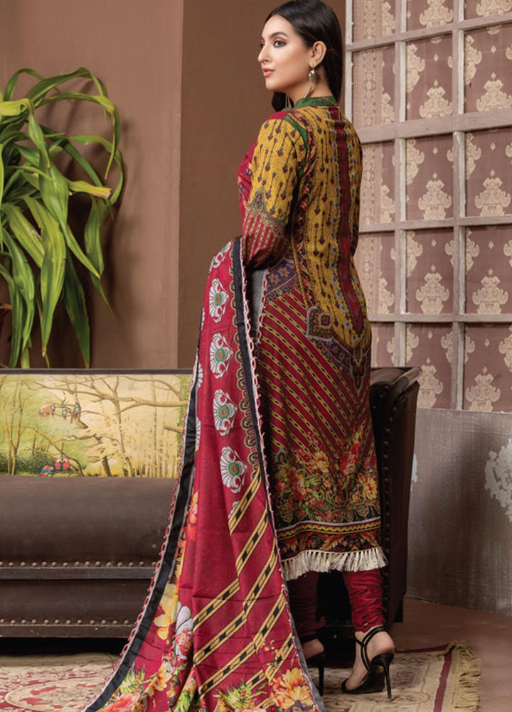 Dhanak by MTF Embroidered Dhanak Suits Unstitched 3 Piece MTF21DH D-08 - Winter Collection