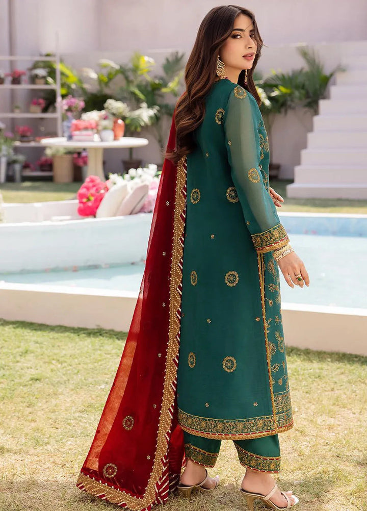 Dhanak Rang by Asim Jofa Embroidered Chiffon Suit Unstitched 3 Piece AJ24DR AJCF-11 - Festive Collection