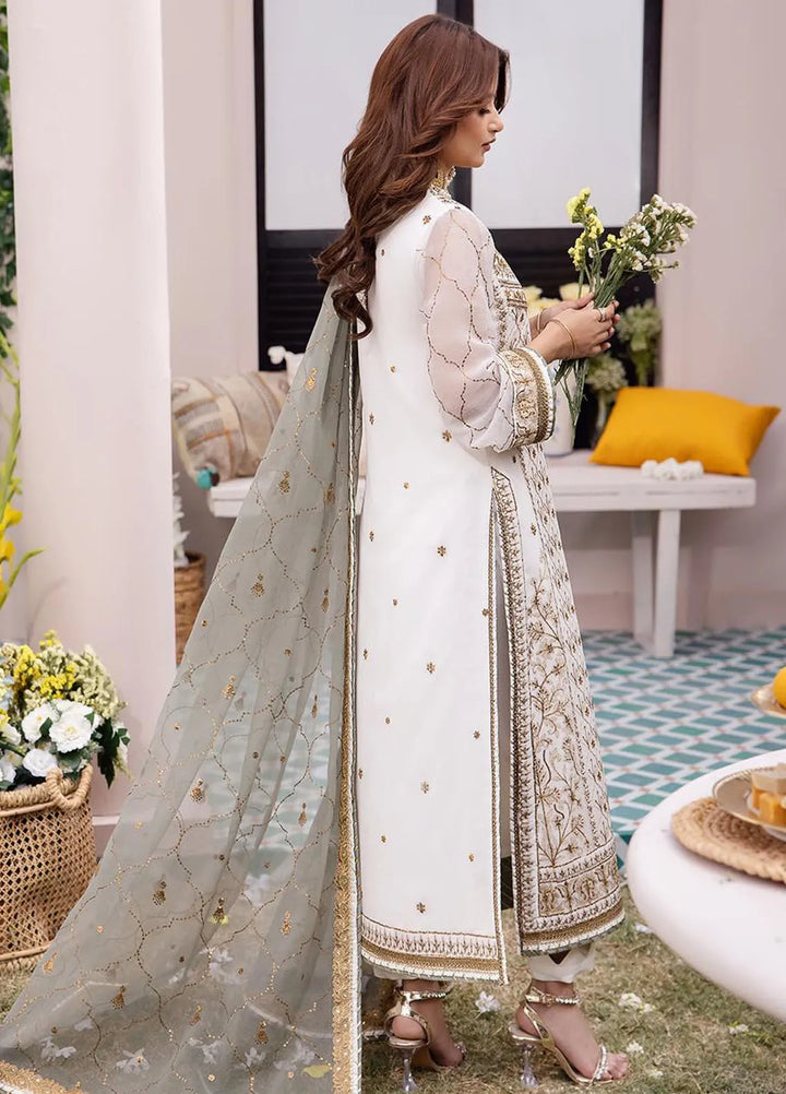 Dhanak Rang by Asim Jofa Embroidered Chiffon Suit Unstitched 3 Piece AJ24DR AJCF-17 - Festive Collection