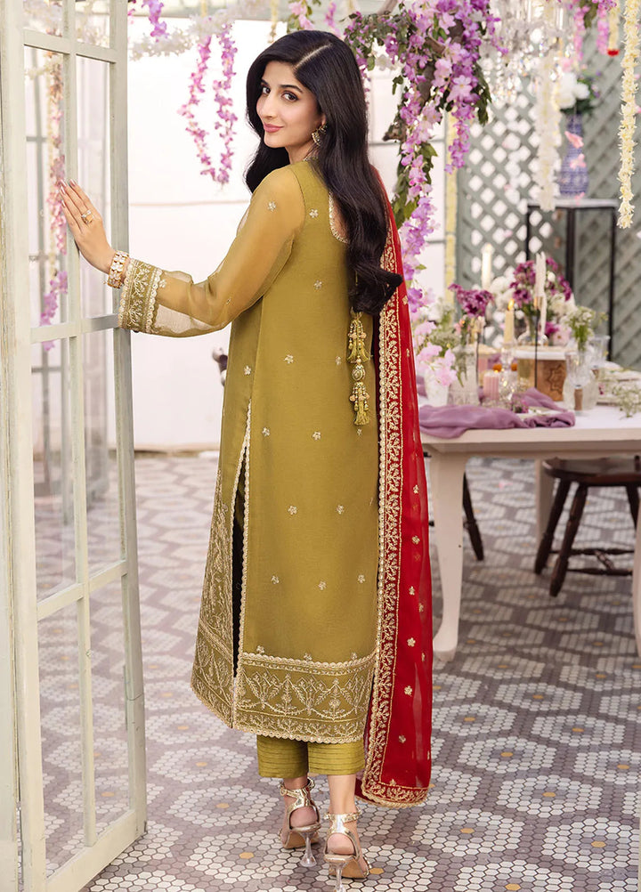 Dhanak Rang by Asim Jofa Embroidered Chiffon Suit Unstitched 3 Piece AJ24DR AJCF-26 - Festive Collection