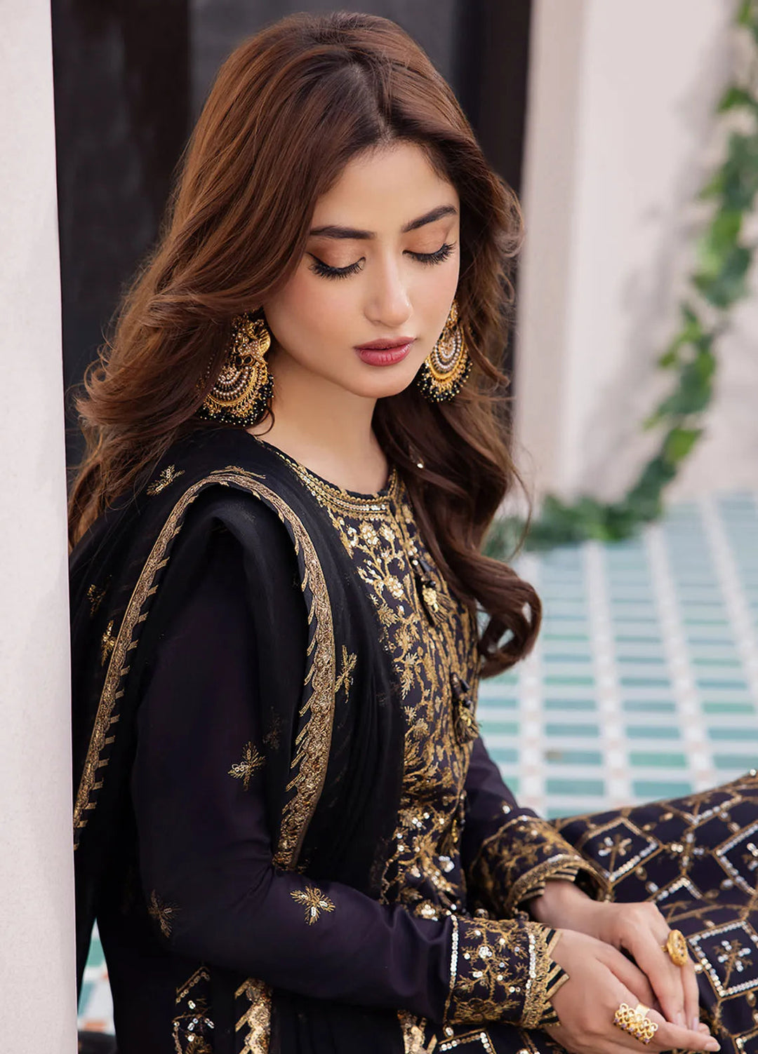 Dhanak Rang by Asim Jofa Embroidered Silk Suit Unstitched 3 Piece AJ24DR AJCF-04 - Festive Collection