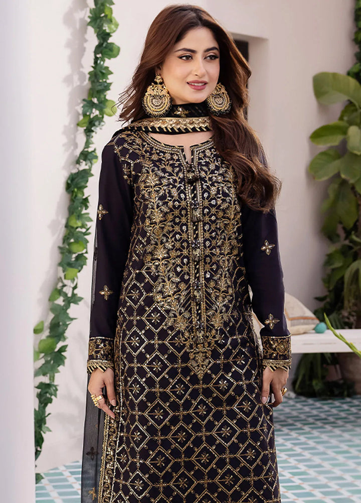 Dhanak Rang by Asim Jofa Embroidered Silk Suit Unstitched 3 Piece AJ24DR AJCF-04 - Festive Collection