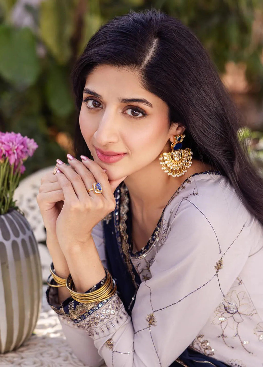 Dhanak Rang by Asim Jofa Embroidered Silk Suit Unstitched 3 Piece AJ24DR AJCF-13 - Festive Collection