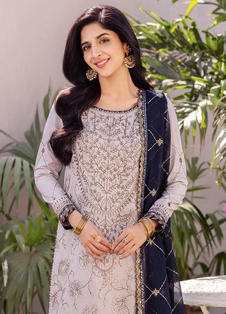 Dhanak Rang by Asim Jofa Embroidered Silk Suit Unstitched 3 Piece AJ24DR AJCF-13 - Festive Collection