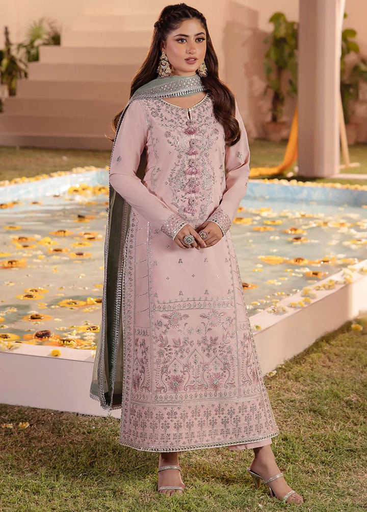 Dhanak Rang by Asim Jofa Embroidered Silk Suit Unstitched 3 Piece AJ24DR AJCF-14 - Festive Collection