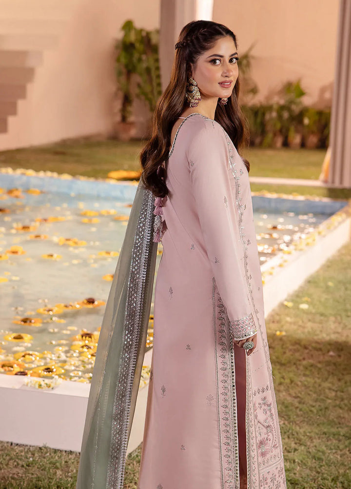 Dhanak Rang by Asim Jofa Embroidered Silk Suit Unstitched 3 Piece AJ24DR AJCF-14 - Festive Collection
