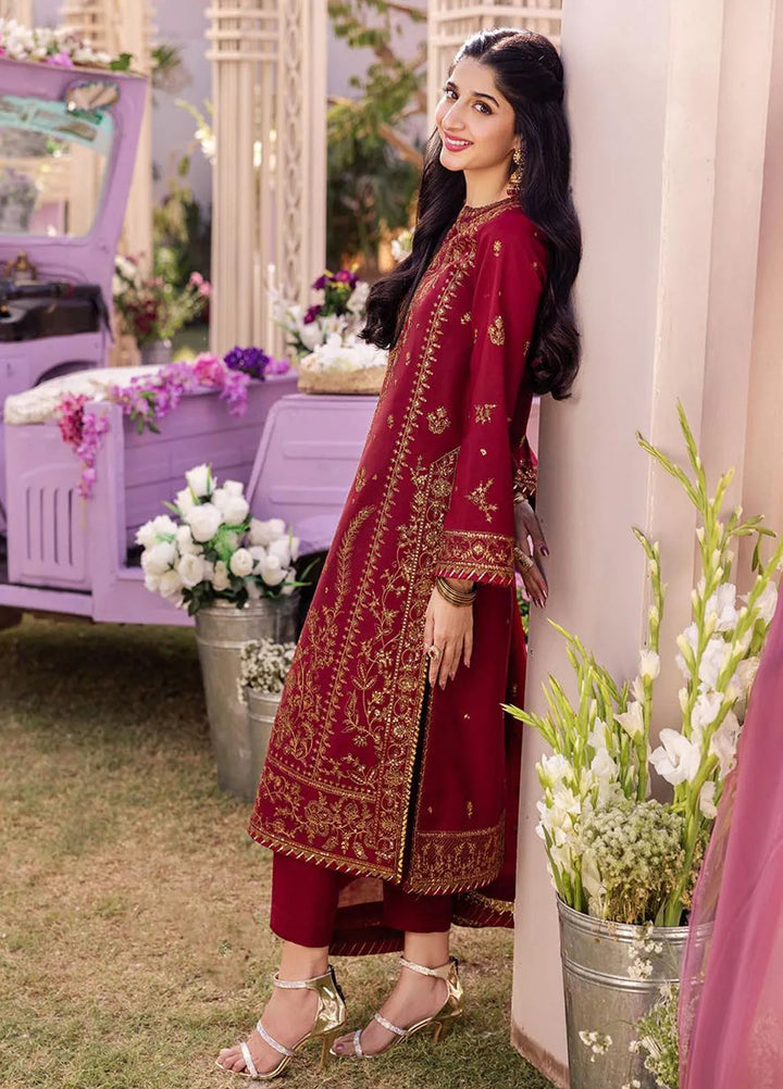 Dhanak Rang by Asim Jofa Embroidered Silk Suit Unstitched 3 Piece AJ24DR AJCF-28 - Festive Collection