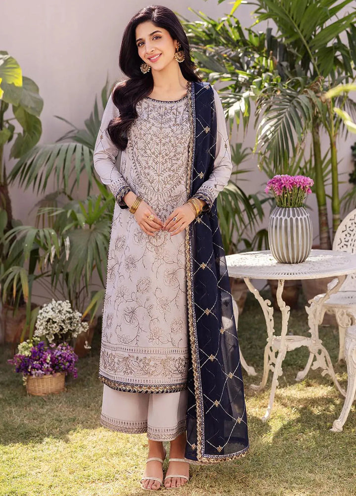 Dhanak Rang by Asim Jofa Embroidered Silk Unstitched Suit 3 Piece AJ24DR AJCF-13 - Festive Collection