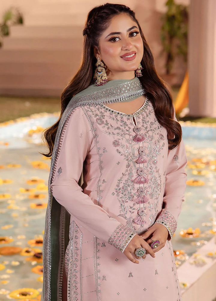 Dhanak Rang by Asim Jofa Embroidered Silk Unstitched Suit 3 Piece AJ24DR AJCF-14 - Festive Collection