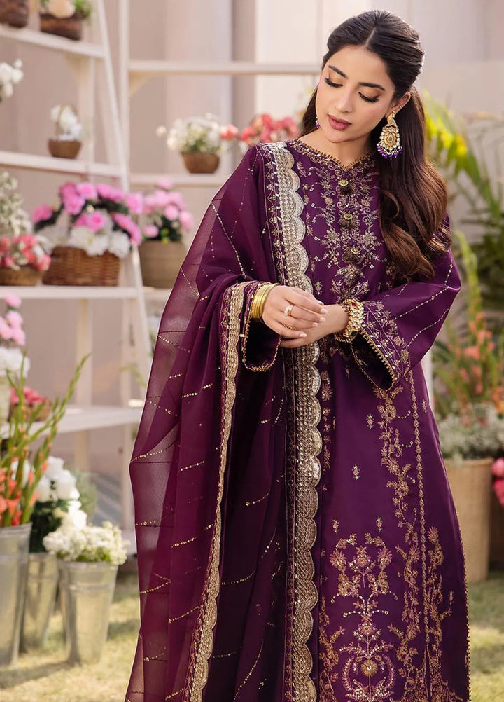 Dhanak Rang by Asim Jofa Embroidered Silk Unstitched Suit 3 Piece AJ24DR AJCF-22 - Festive Collection