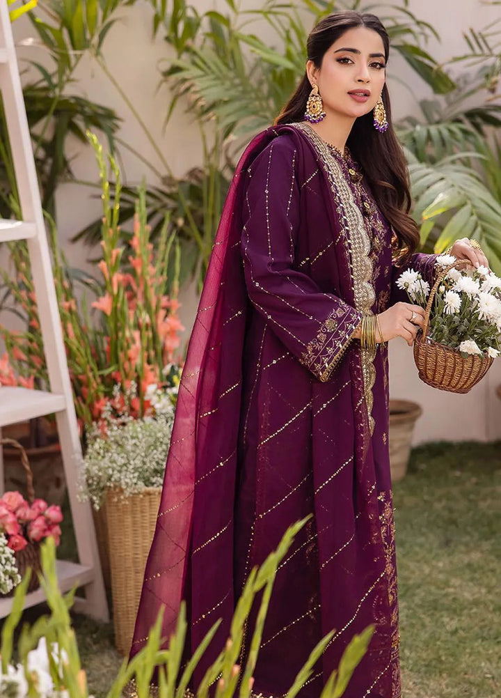 Dhanak Rang by Asim Jofa Embroidered Silk Unstitched Suit 3 Piece AJ24DR AJCF-22 - Festive Collection