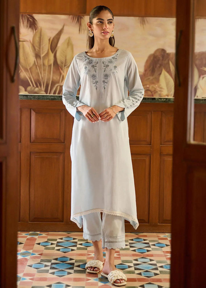 Dhanak Pret Embroidered Lawn 2 Piece DHK23S DC-2173 SKY BLUE