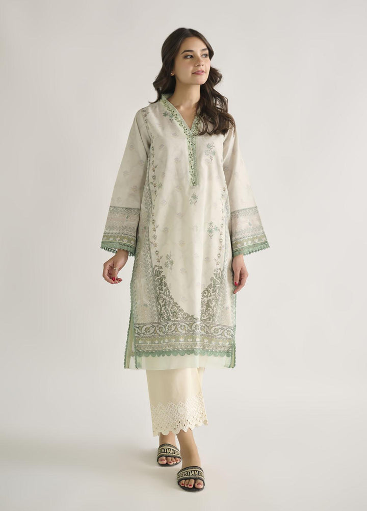 Dhanak Casual Pret  Khaddar Shirt DC-0446 L-GREEN