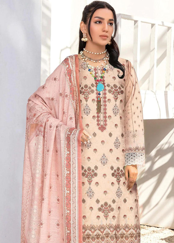 Insiya Clothing Embroidered Cambric Suits Unstitched 3 Piece INS23DK DK-05 - Winter Collection