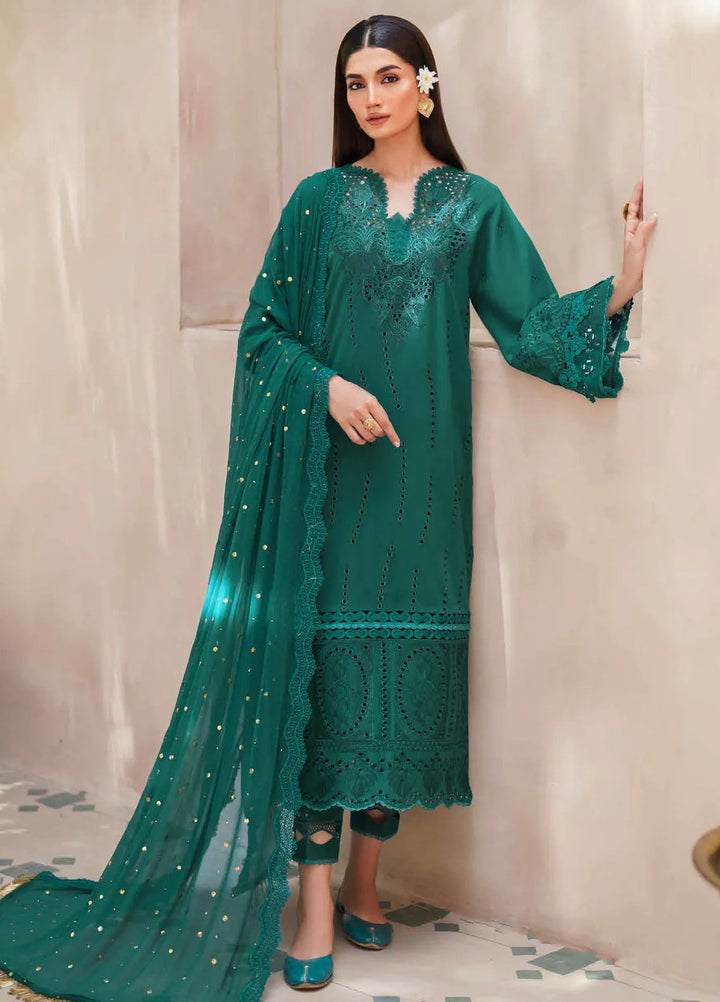 Dhoop Kinaray By Nureh Chikankari Lawn Suits Unstitched 4 Piece NU24DK NS-135 - Summer Collection