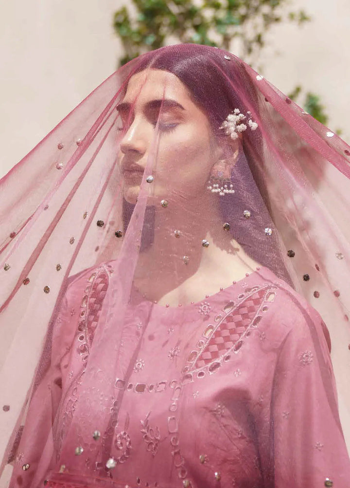 Dhoop Kinaray By Nureh Chikankari Lawn Suits Unstitched 4 Piece NU24DK NS-136 - Summer Collection