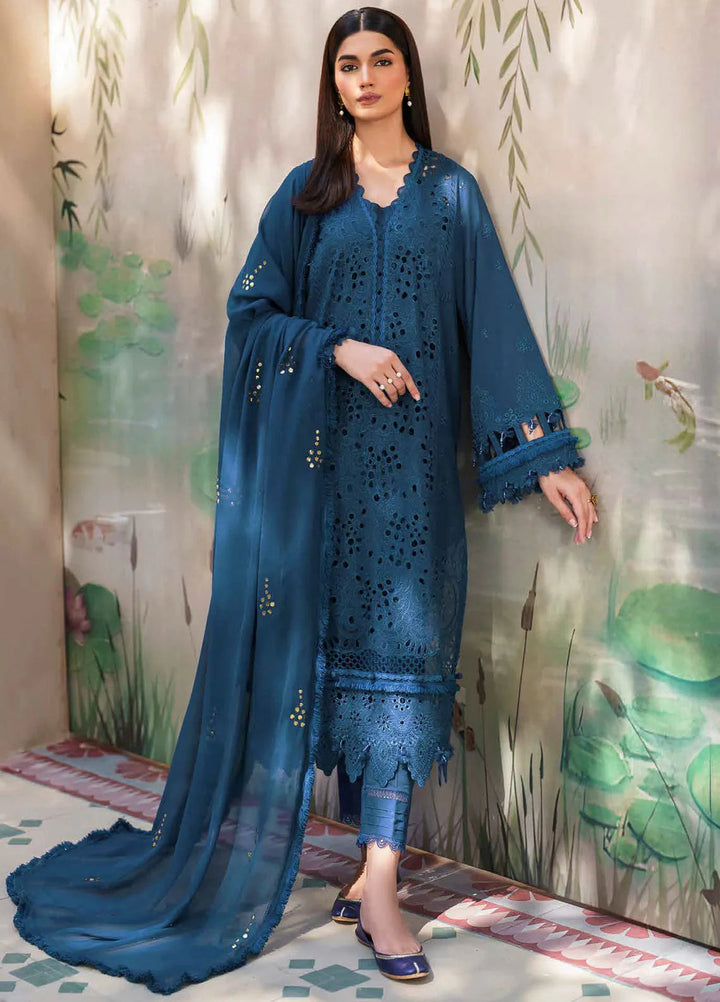 Dhoop Kinaray By Nureh Chikankari Lawn Suits Unstitched 4 Piece NU24DK NS-137 - Summer Collection
