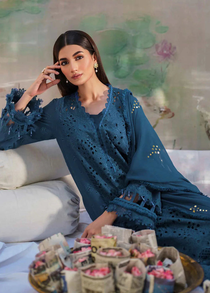Dhoop Kinaray By Nureh Chikankari Lawn Suits Unstitched 4 Piece NU24DK NS-137 - Summer Collection