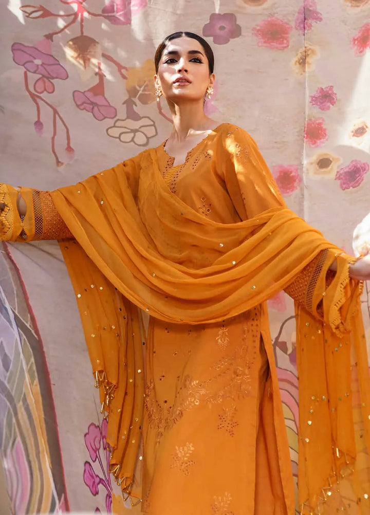 Dhoop Kinaray By Nureh Chikankari Lawn Suits Unstitched 4 Piece NU24DK NS-138 - Summer Collection