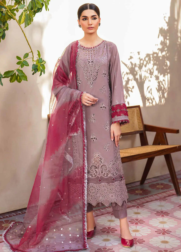 Dhoop Kinaray By Nureh Chikankari Lawn Suits Unstitched 4 Piece NU24DK NS-139 - Summer Collection