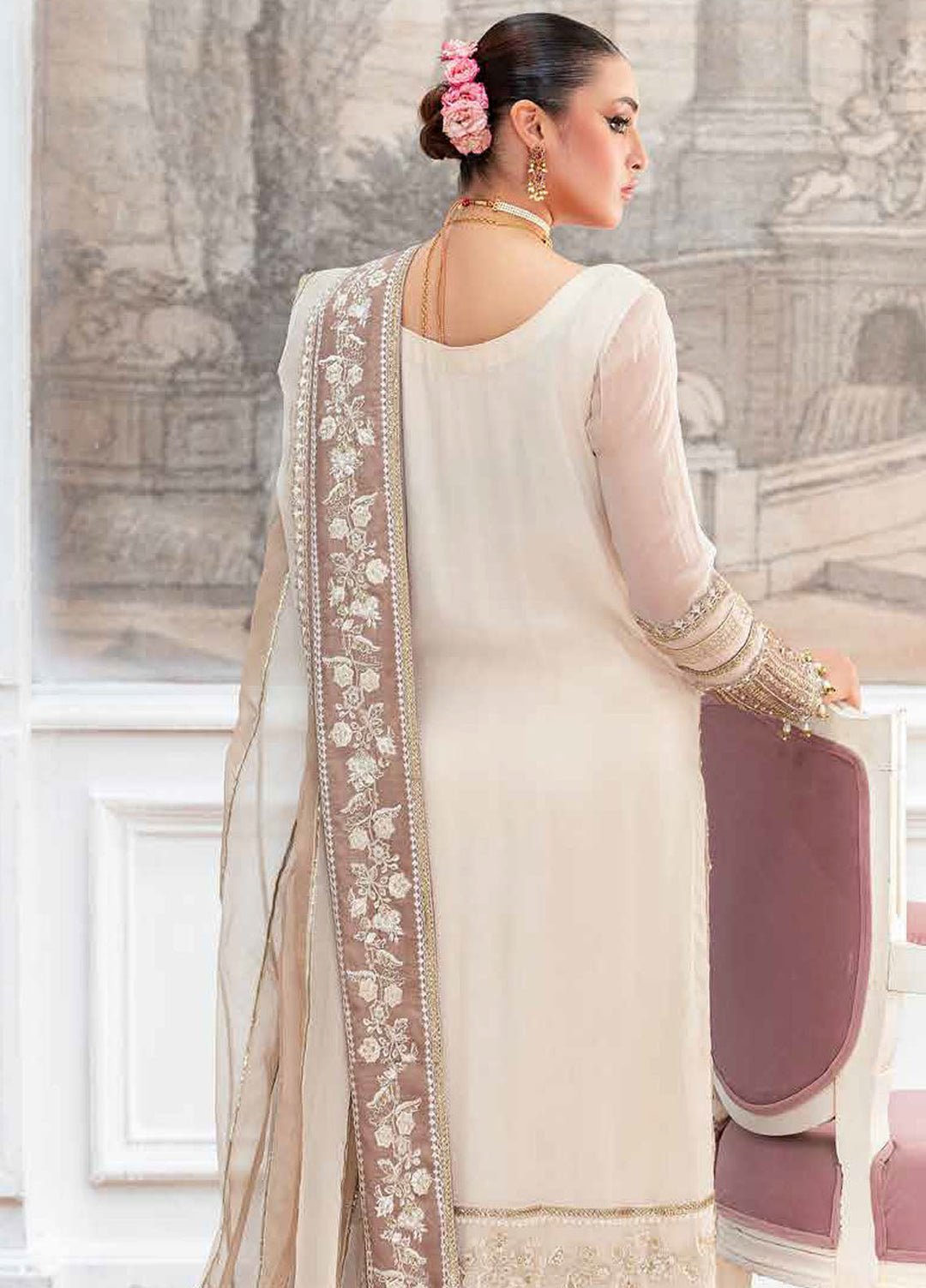 Diamond Dust by Charizma Embroidered Chiffon Suits Unstitched 4 Piece CRZ25DC DD5-07 - Formals Collection