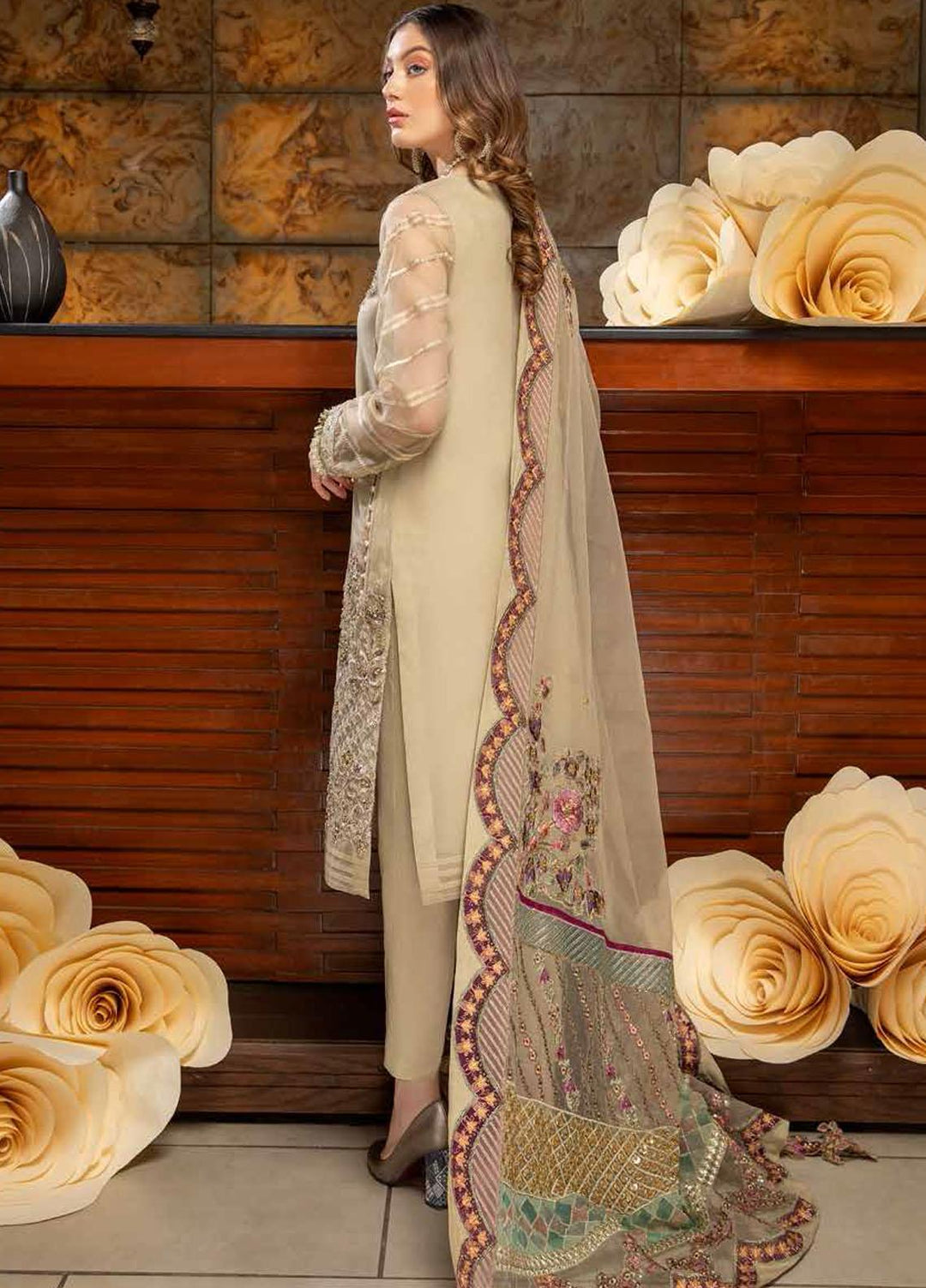 Diamond Dust by Charizma Embroidered Organza Suits Unstitched 3 Piece CRZ21DF DD-02 - Formals Collection