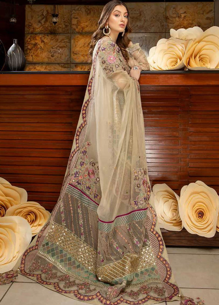 Diamond Dust by Charizma Embroidered Organza Suits Unstitched 3 Piece CRZ21DF DD-02 - Formals Collection