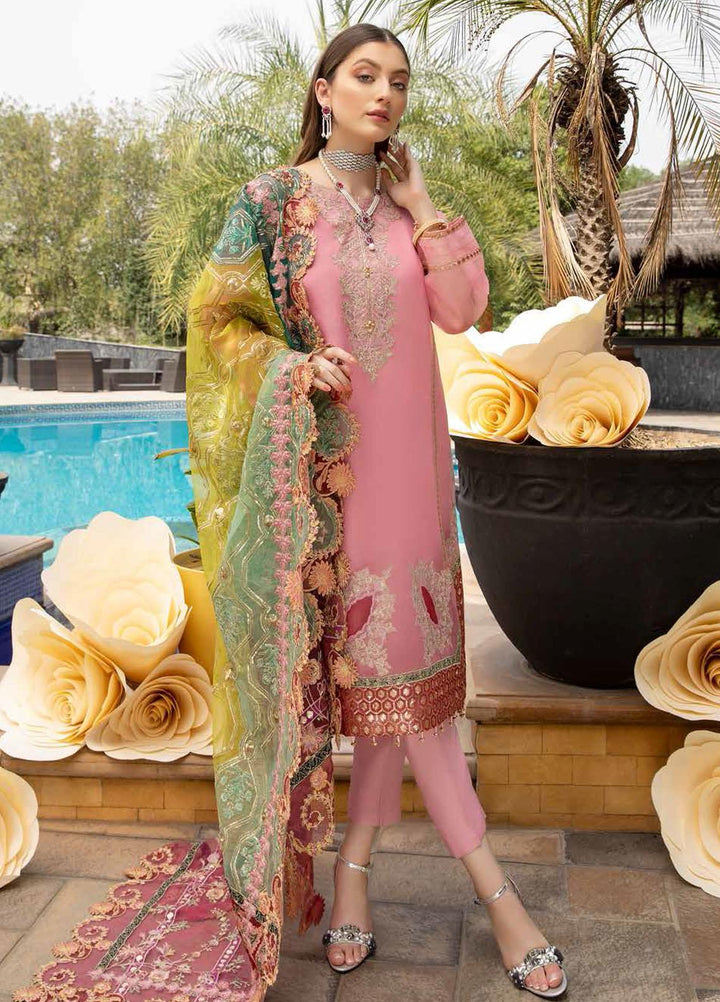 Diamond Dust by Charizma Embroidered Organza Suits Unstitched 3 Piece CRZ21DF DD-04 - Formals Collection