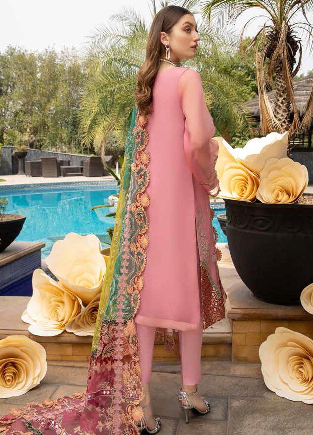 Diamond Dust by Charizma Embroidered Organza Suits Unstitched 3 Piece CRZ21DF DD-04 - Formals Collection