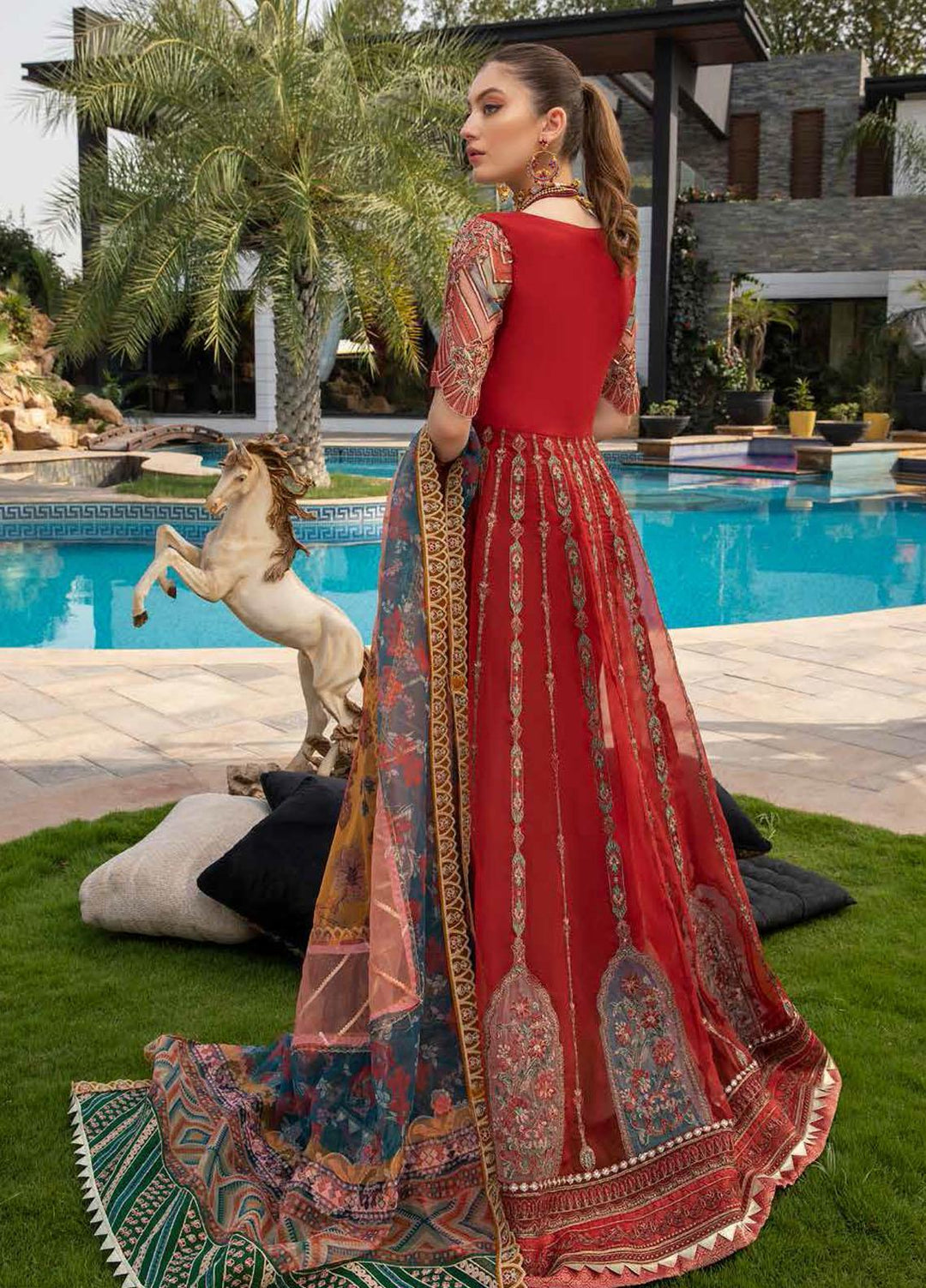Diamond Dust by Charizma Embroidered Organza Suits Unstitched 3 Piece CRZ21DF DD-06 - Formals Collection