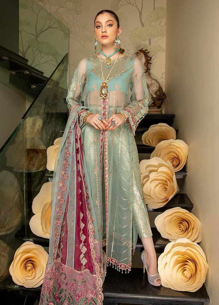 Diamond Dust by Charizma Embroidered Organza Suits Unstitched 3 Piece CRZ21DF DD-07 - Formals Collection