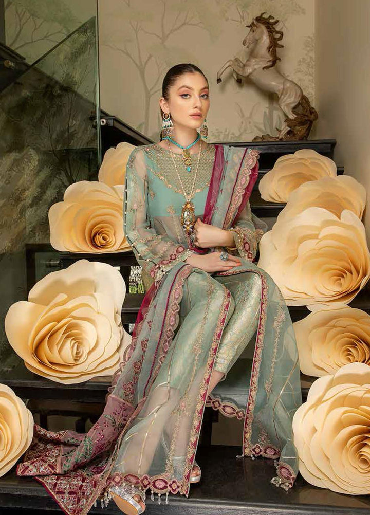 Diamond Dust by Charizma Embroidered Organza Suits Unstitched 3 Piece CRZ21DF DD-07 - Formals Collection