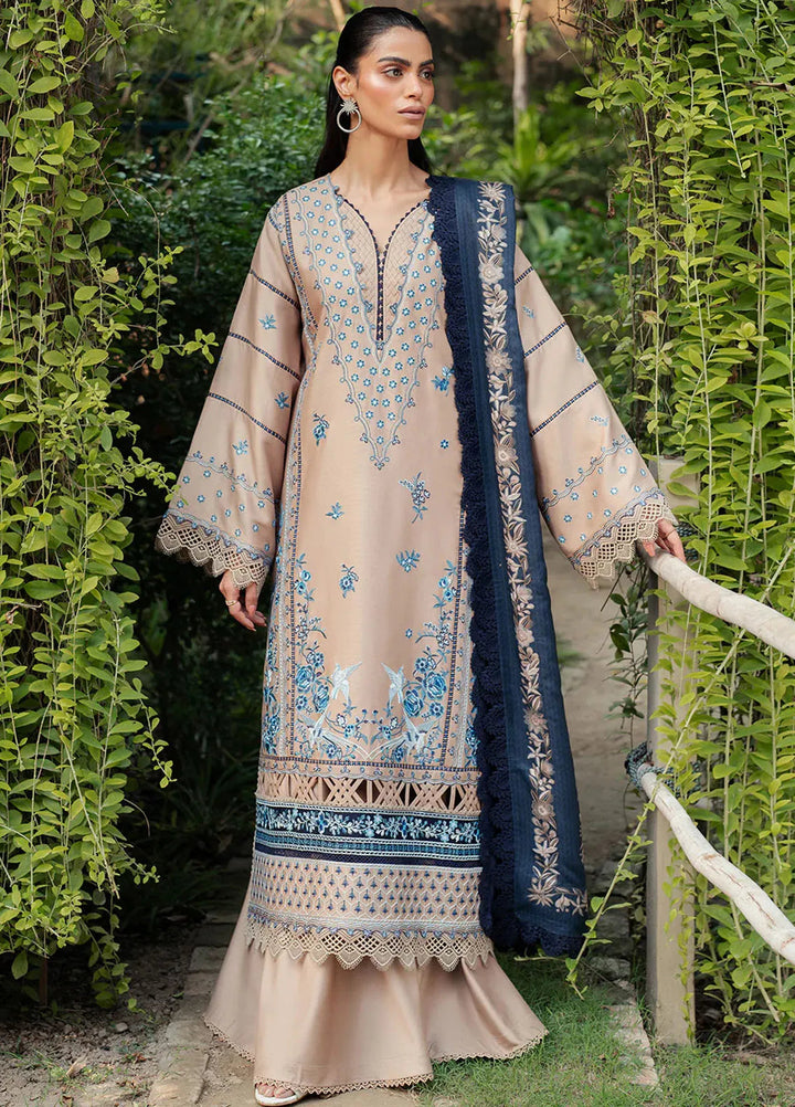 Diara By Bin Ilyas Embroidered Kotrai Suit Unstitched 3 Piece BI24DW 51-A - Winter Collection
