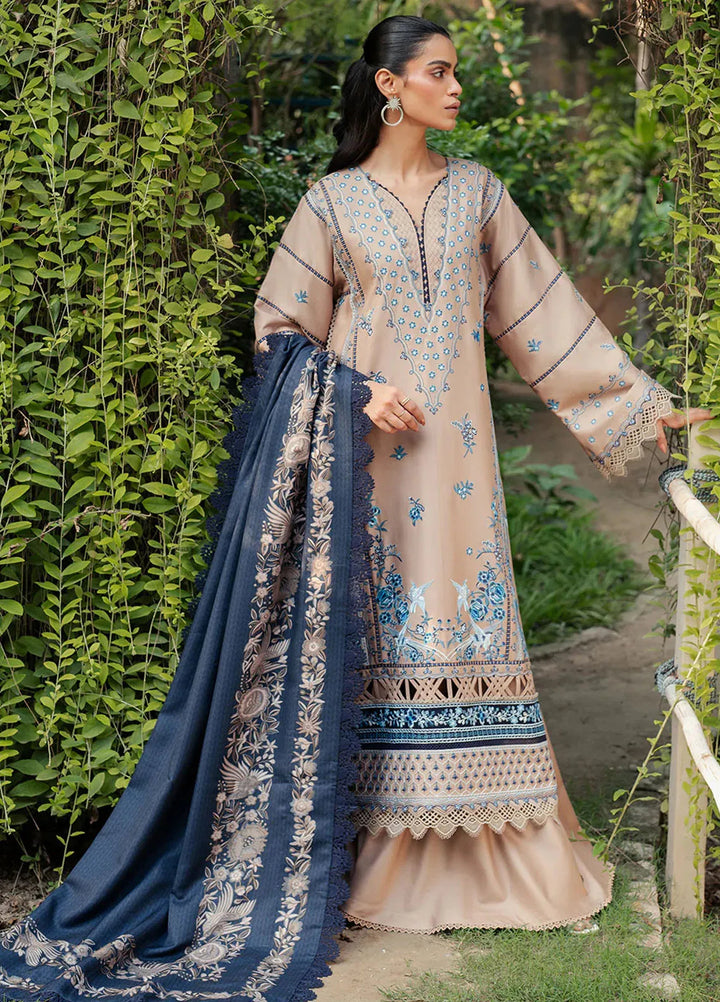 Diara By Bin Ilyas Embroidered Kotrai Suit Unstitched 3 Piece BI24DW 51-A - Winter Collection