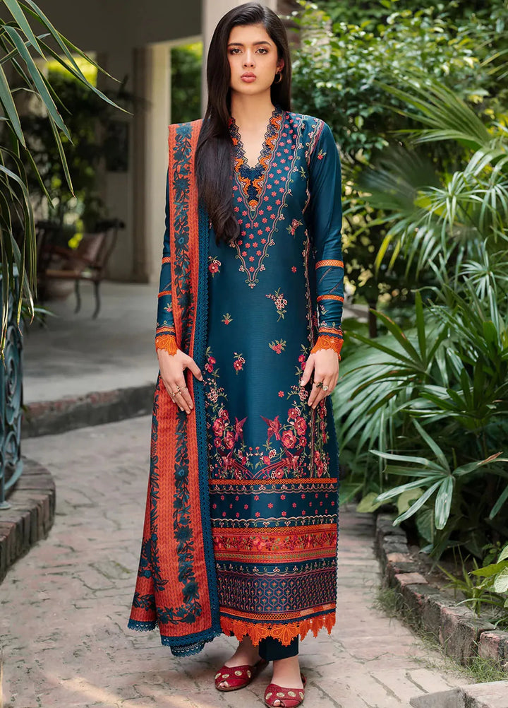 Diara By Bin Ilyas Embroidered Kotrai Suit Unstitched 3 Piece BI24DW 51-B - Winter Collection