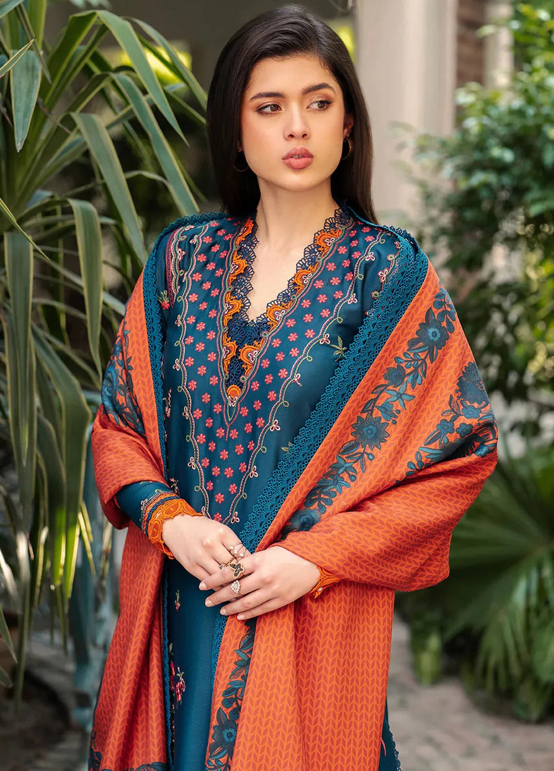 Diara By Bin Ilyas Embroidered Kotrai Suit Unstitched 3 Piece BI24DW 51-B - Winter Collection