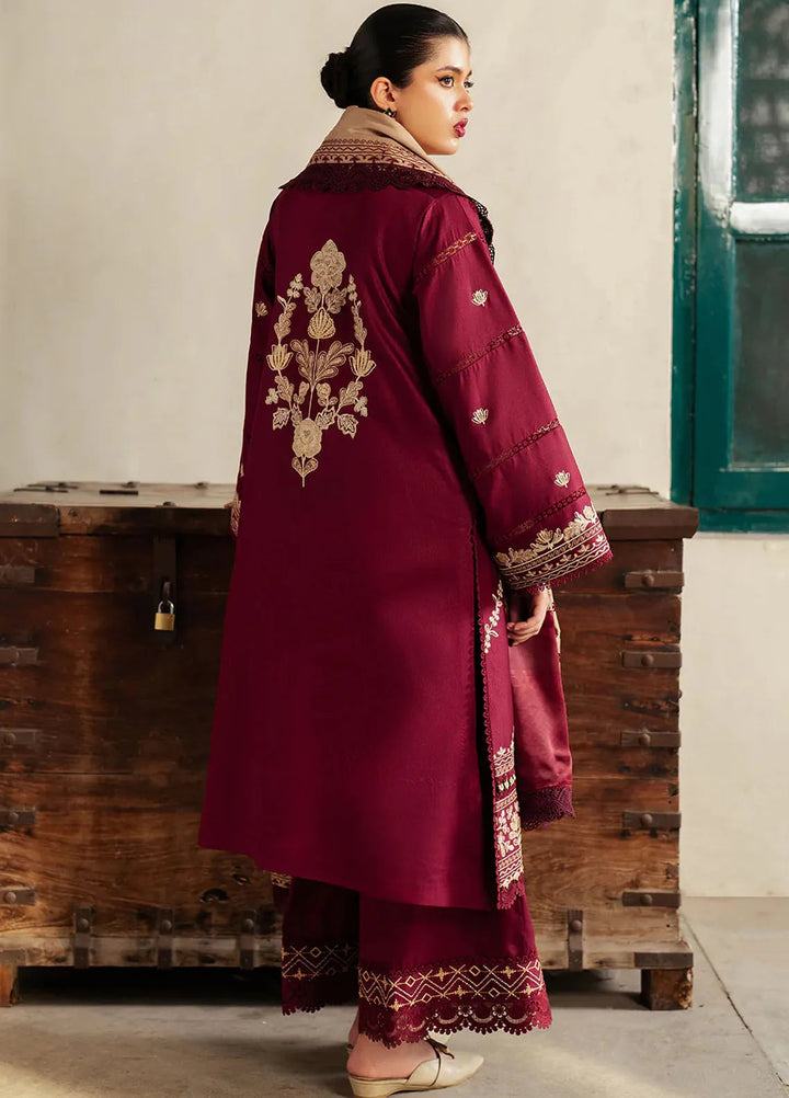 Diara By Bin Ilyas Embroidered Kotrai Suit Unstitched 3 Piece BI24DW 52-B - Winter Collection