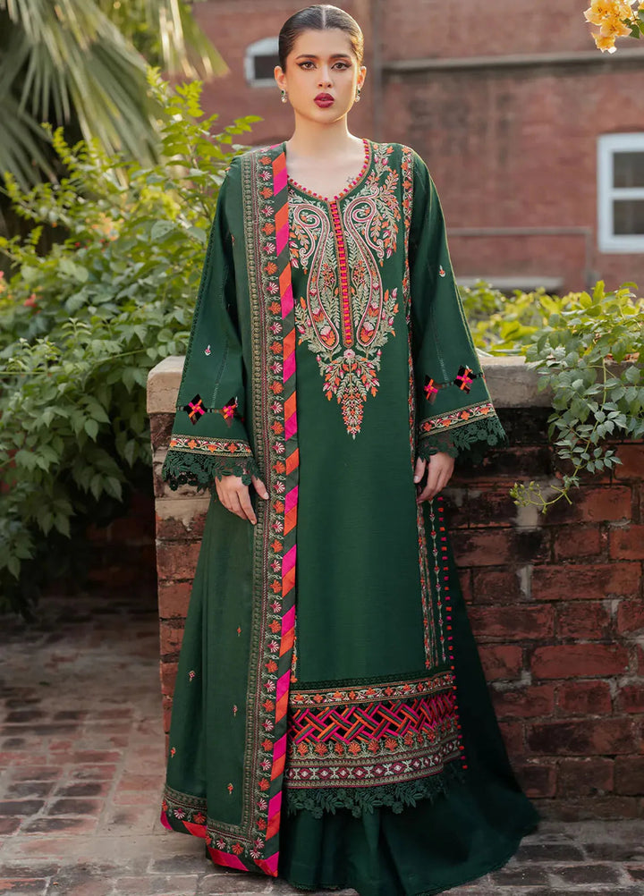 Diara By Bin Ilyas Embroidered Kotrai Suit Unstitched 3 Piece BI24DW 54-B - Winter Collection