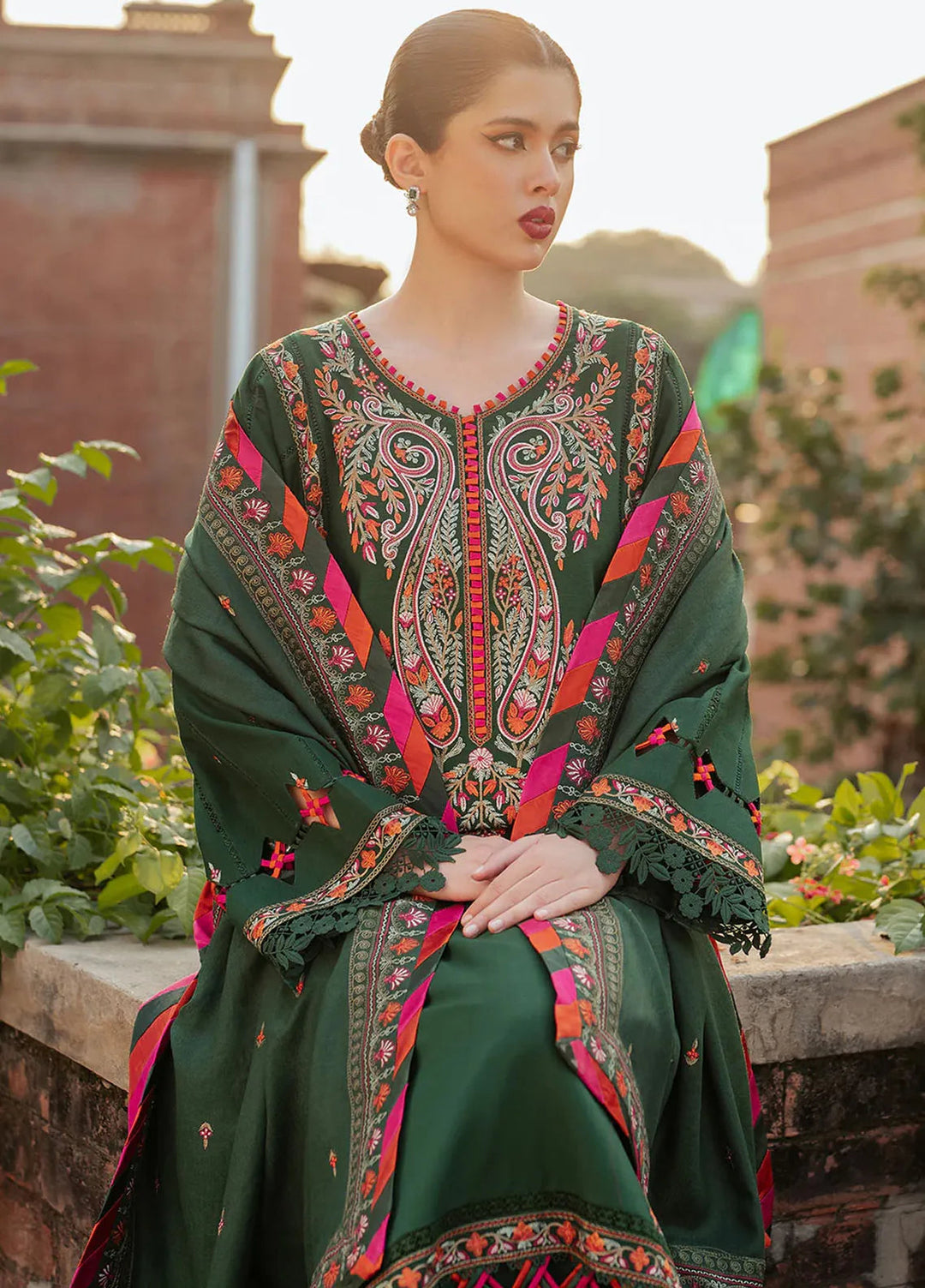 Diara By Bin Ilyas Embroidered Kotrai Suit Unstitched 3 Piece BI24DW 54-B - Winter Collection