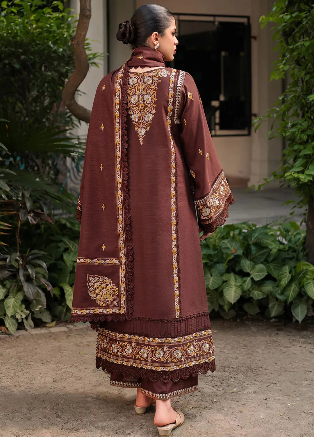 Diara By Bin Ilyas Embroidered Kotrai Suit Unstitched 3 Piece BI24DW 55-B - Winter Collection