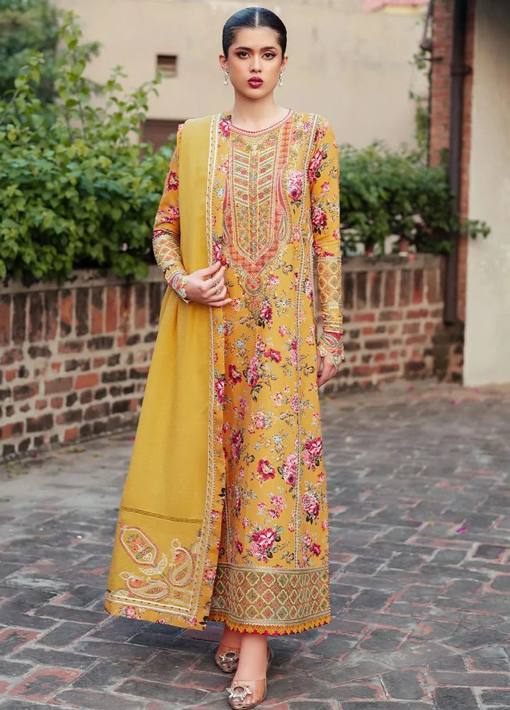 Diara By Bin Ilyas Embroidered Kotrai Suit Unstitched 3 Piece BI24DW 56-A - Winter Collection