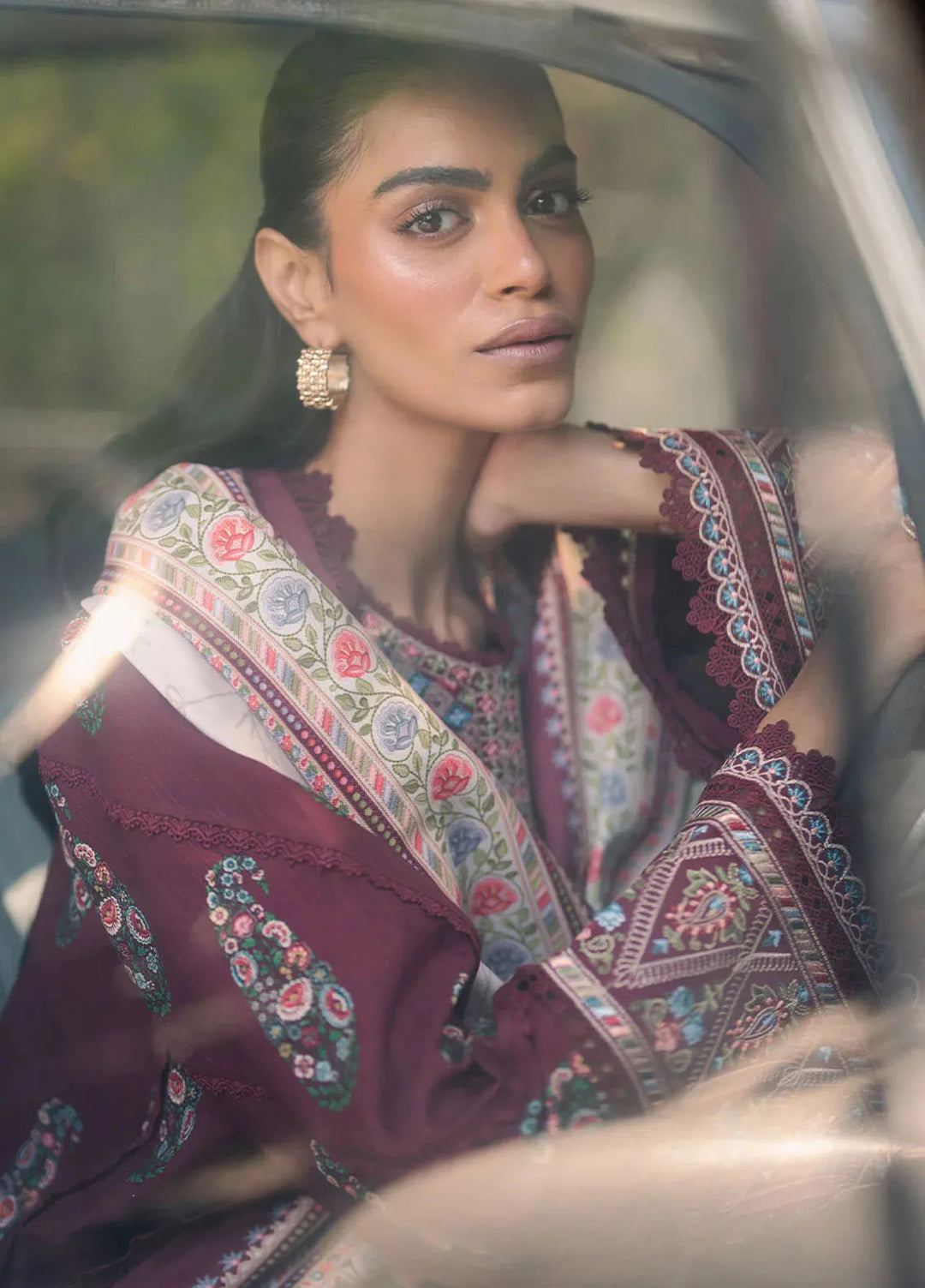 Diara By Bin Ilyas Embroidered Kotrai Suit Unstitched 3 Piece BI24DW 57-A - Winter Collection